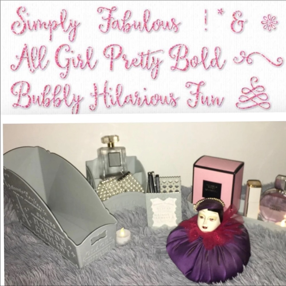 Desk Organizer or Vanity Dresser 4 Piece Set